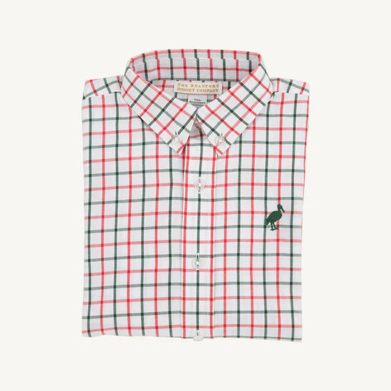 Dean's List Dress Shirt: Old Town Tattersall with Grier Green Stork