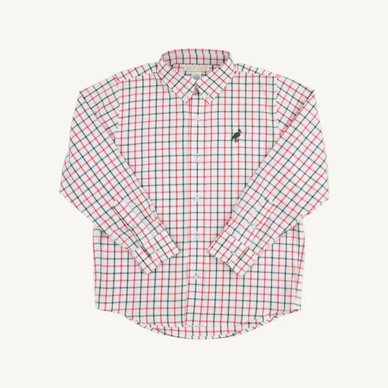 Dean's List Dress Shirt: Old Town Tattersall with Grier Green Stork