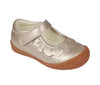 Amina Leather Flats: Gold