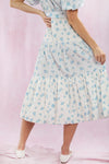 Stripe & Floral Light Blue Dress