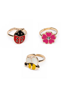  Ladybug Garden Rings Set