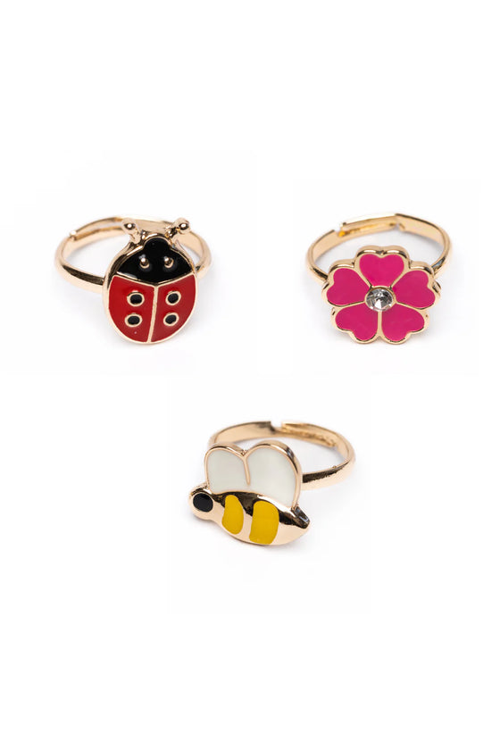 Ladybug Garden Rings Set