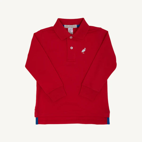 Long Sleeve Prim & Proper Polo: Richmond Red