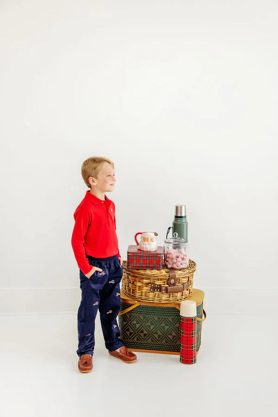 Long Sleeve Prim & Proper Polo: Richmond Red