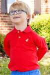 Long Sleeve Prim & Proper Polo: Richmond Red