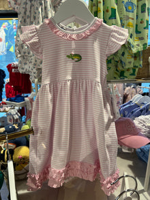  Alligator Friends Embroidered Dress