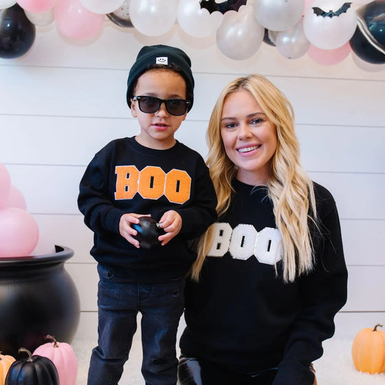 Boo Patch Halloween Sweatshirt