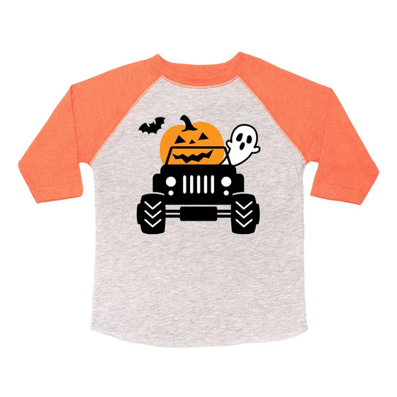 Pumpkin Monster Truck Halloween 3/4 shirt