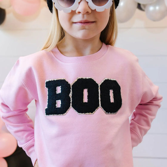 Boo Patch Halloween Sweatshirt