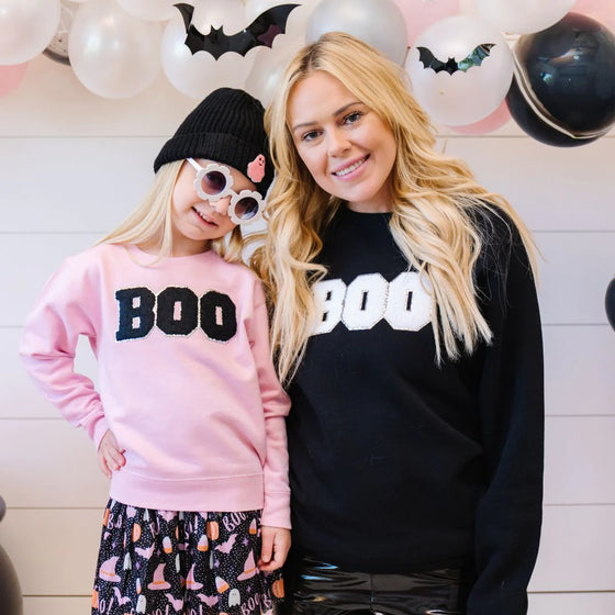 Boo Patch Halloween Sweatshirt