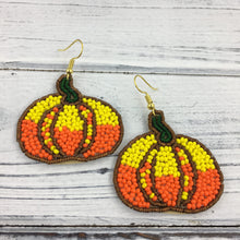  Beaded Pumpkin Earrings