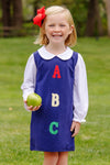 Annie Apron Dress ABC: Nantucket Navy