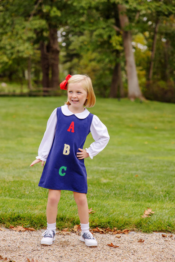 Annie Apron Dress ABC: Nantucket Navy