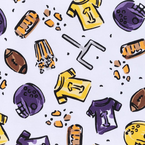 Future Draft Pick Long Pajama: Purple & Gold