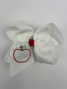  Apple Embroidered Bow