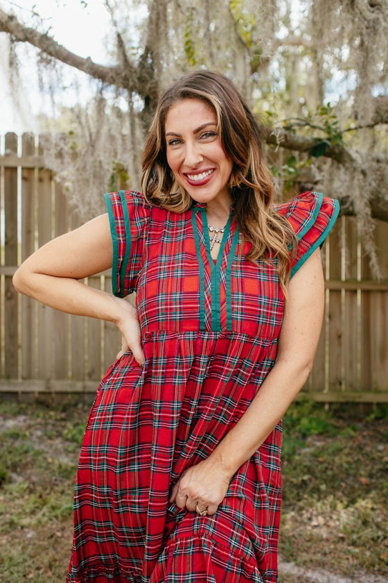 Holiday Red Plaid Dress