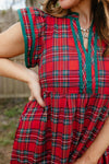 Holiday Red Plaid Dress