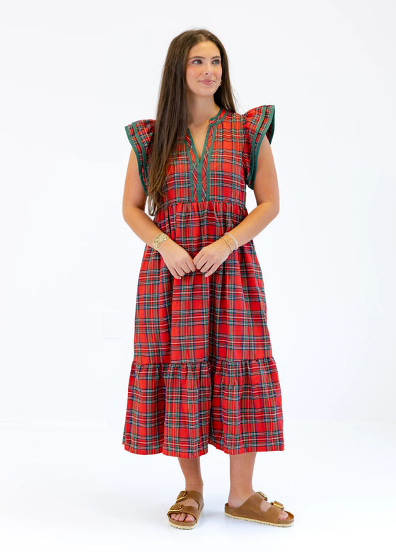 Holiday Red Plaid Dress
