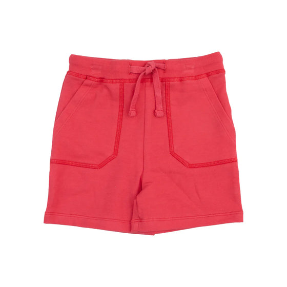 Pocket Shirt and Short French Terry: Stripe Vintage Red