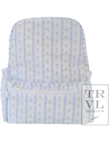  Backpack: Ribbon Floral Blue