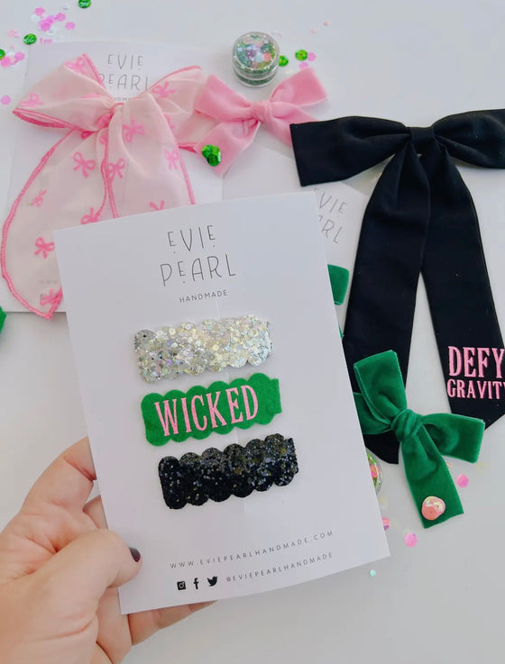 Wicked Sparkle Snap Clip Set