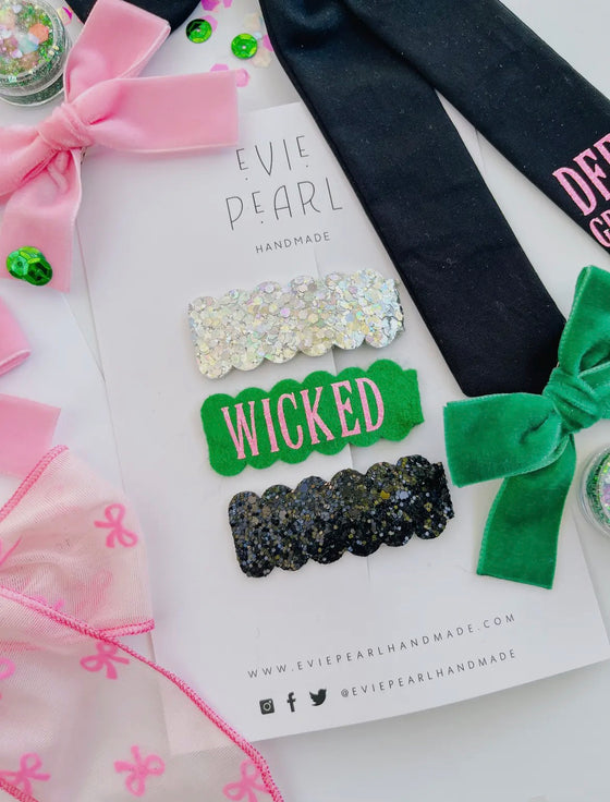 Wicked Sparkle Snap Clip Set