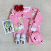 Cassidy Comfy Crewneck: Pink Dear Santa w/ Worth Ave