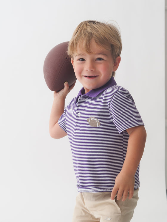 Purple Stripe Tailgate Polo