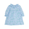 Ramona Ruffle Collar Dress: Germantown Toile w/worth ave White