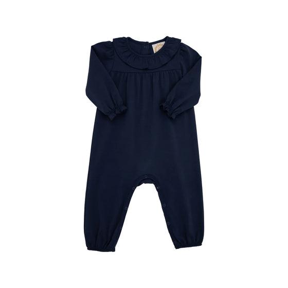 Ramona Ruffle Romper: Nantucket Navy