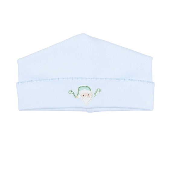 Sweet Little Christmas Embroidered Hat: Light Blue