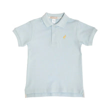  Prim & Proper Polo: Buckhead Blue With Bellport Butter Yellow Stork