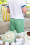 Sheffield Shorts: Gibson Island Green w. Golf Embroidery
