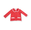Varsity Tweed Jacket: Red with Bows