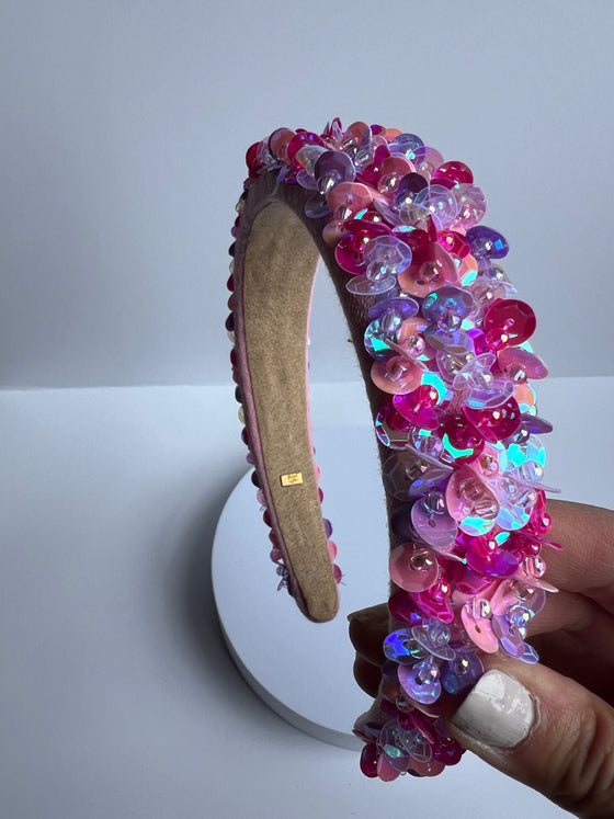 Pink & Purple Sequin Headband