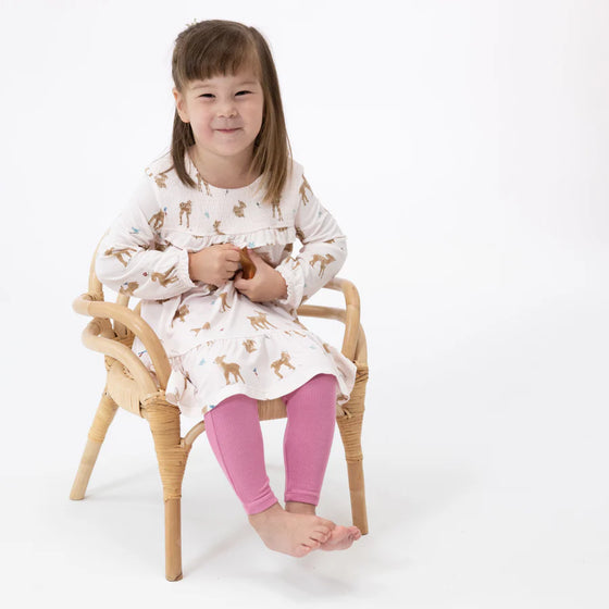 Pink Deer: Smocked Ruffle Dress w. leggings