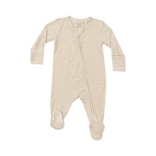  Beige Stripe Footie