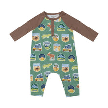  National Park Stickers: L/S Raglan Romper