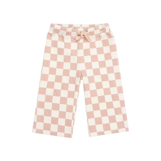 French Terry Checkerboard Pink Set