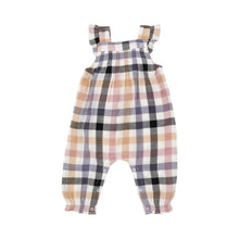  Harvest Plaid Smocked Overall