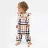 Harvest Plaid Smocked Overall