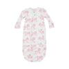 Farm Toile Pink Gown (0-3m)