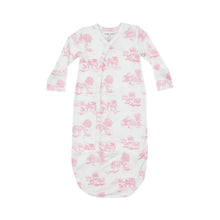  Farm Toile Pink Gown (0-3m)