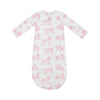 Farm Toile Pink Gown (0-3m)