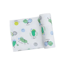  Pickleball Blue Swaddle Blanket