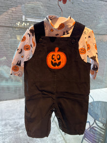  Jack-O-Lantern Corduroy Romper