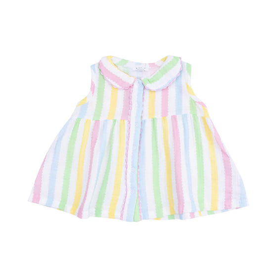 Ric Rac Stripe Button Dress