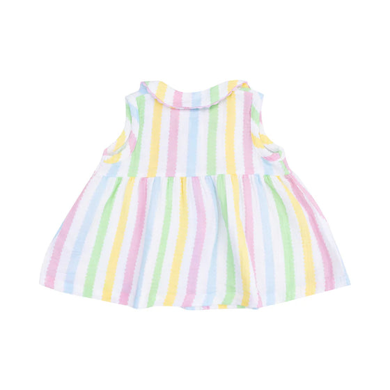 Ric Rac Stripe Button Dress
