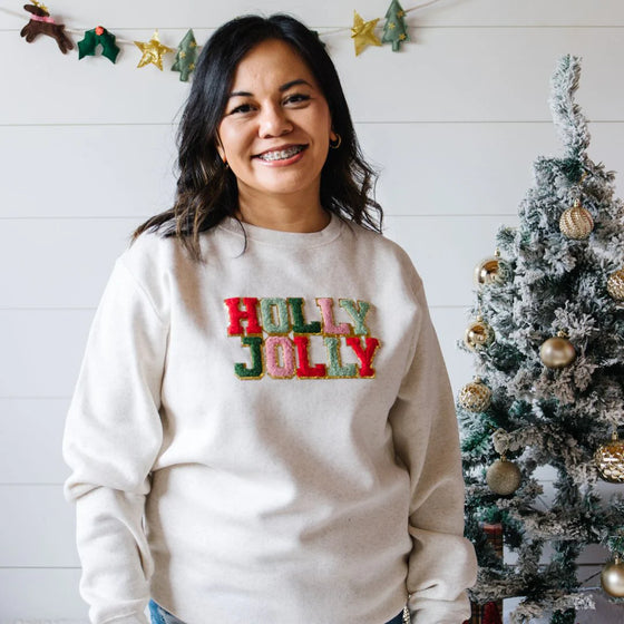 Holly Jolly Patch Sweatshirt: Adult