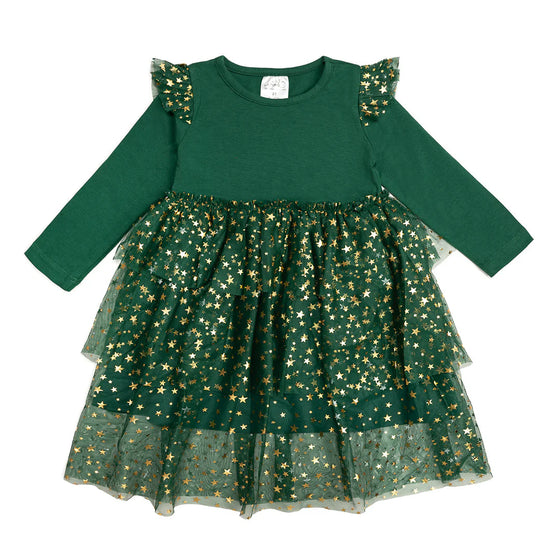 Emerald Shimmer Tutu Dress